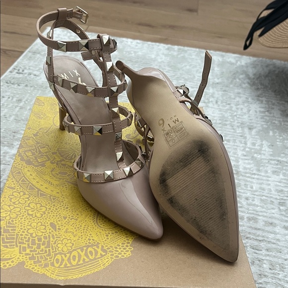 Mix No. 6 Women's Strappy Studded Heels - Picture 3 of 3